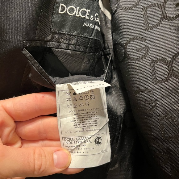 DOLCE & GABBANA men’s virgin wool and silk jacquard midnight black blazer sz 48 - Picture 12 of 16